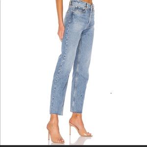 Anine Bing raw edge Jackie denim jeans.
